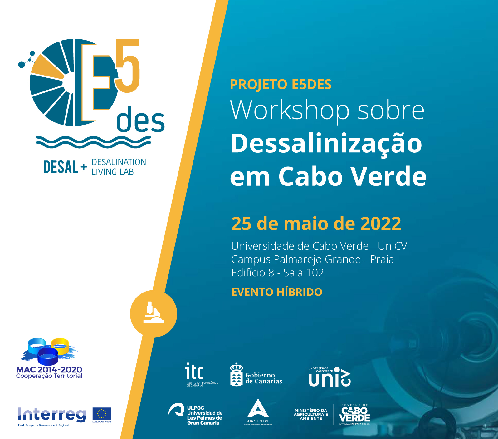 Workshop sobre  Dessalinização em Cabo Verde - Projeto E5DES